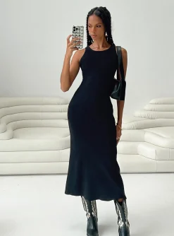 Princess Polly Thalma Midi Dress  Black Store