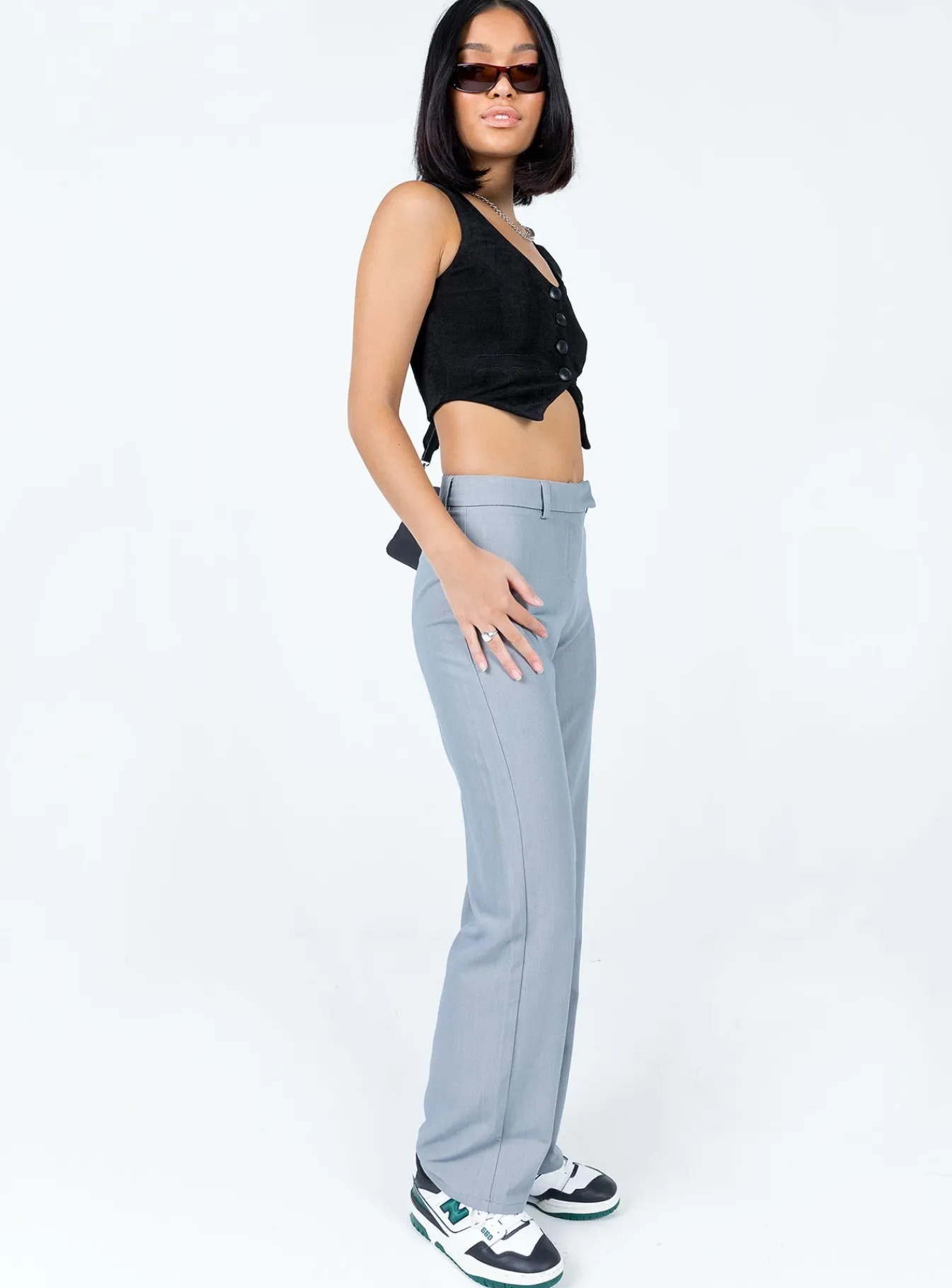 Princess Polly The Adrian Pants Grey Discount