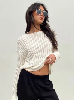 Princess Polly The Adrianna Sweater  Cream Online