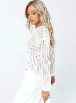 Princess Polly The Adrianna Sweater Cream Online