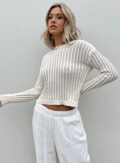 Princess Polly The Adrianna Sweater Cream Online