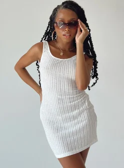 Princess Polly The Austin Mini Dress  White Outlet