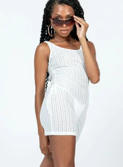 Princess Polly The Austin Mini Dress  White Outlet