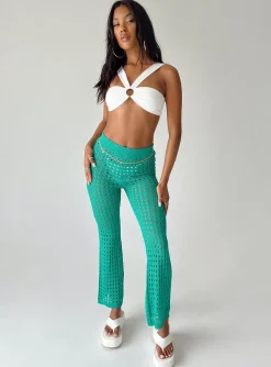 Princess Polly The Ava Pants  Green Cheap