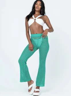 Princess Polly The Ava Pants  Green Cheap