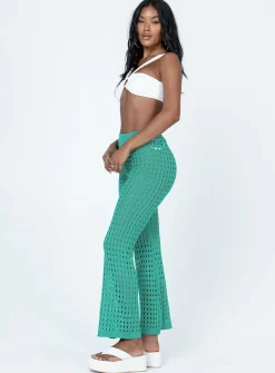 Princess Polly The Ava Pants  Green Cheap