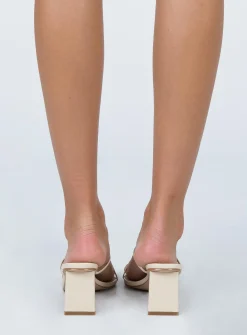 Princess Polly The Becka Heels  Beige Fashion