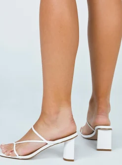 Princess Polly The Becka Heels White Hot