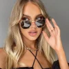 Princess Polly The Birkin Sunglasses   Gold/Green Store