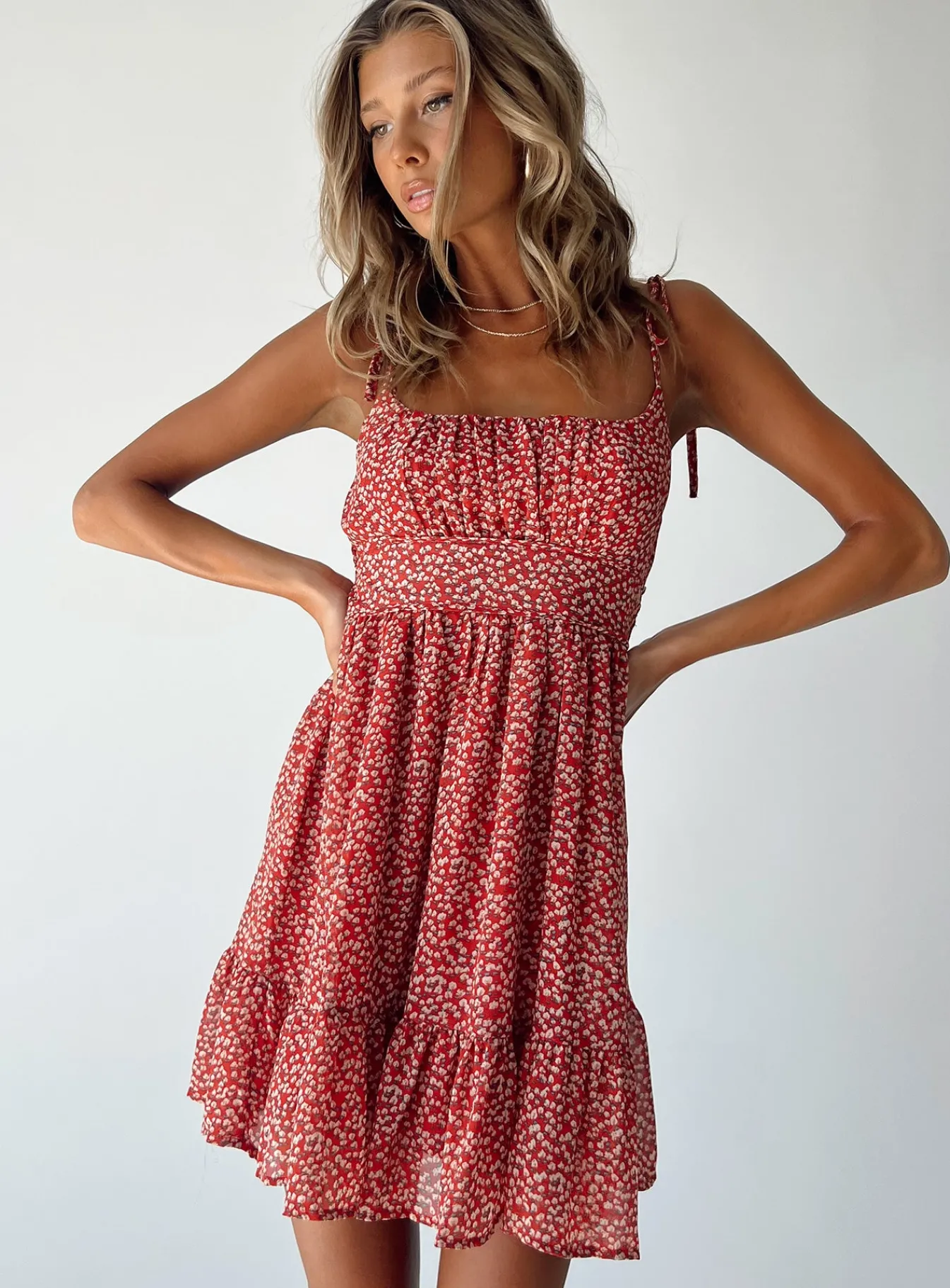 Princess Polly The Bonnie Mini Dress Maroon Best