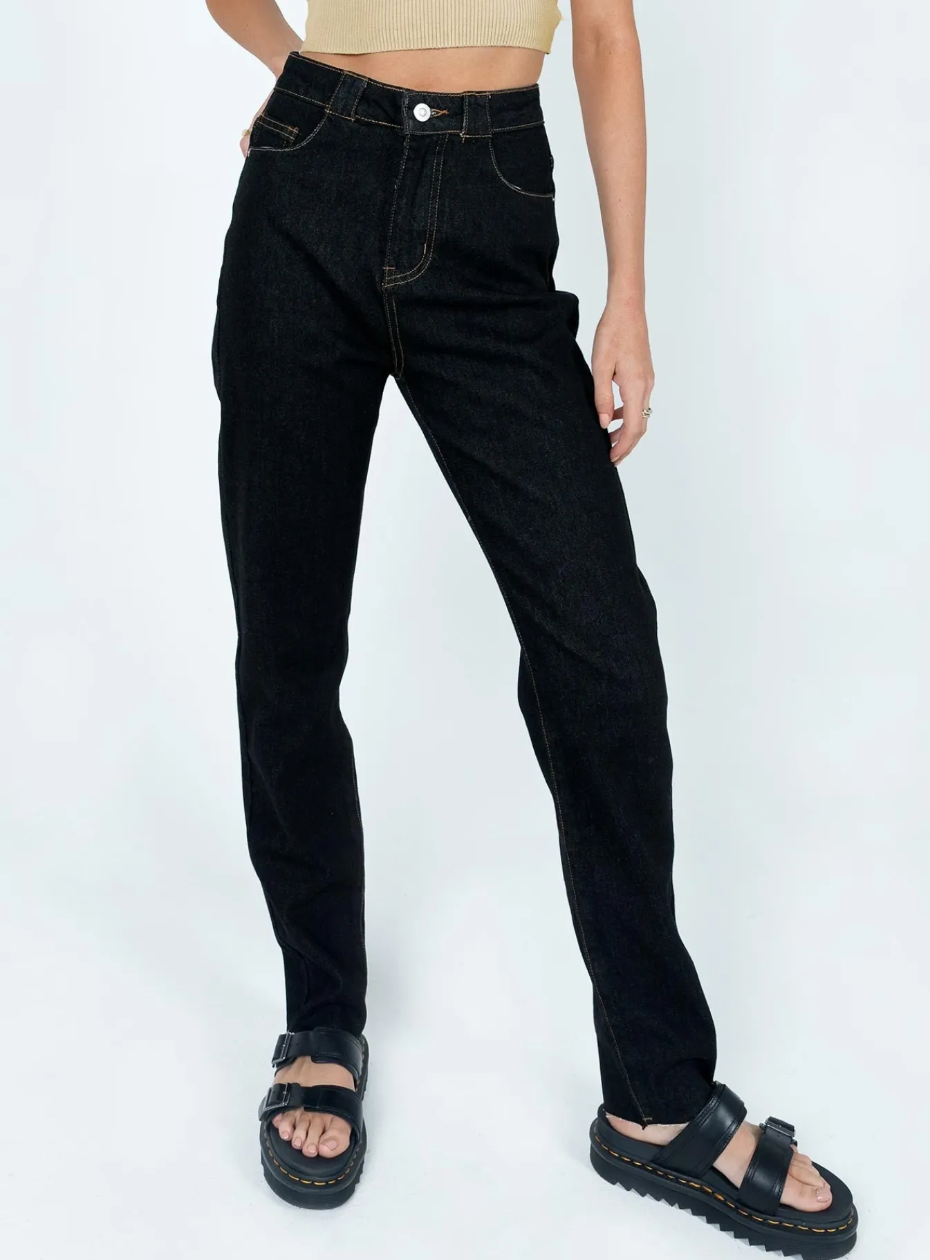 Princess Polly The Breanne 70S High Rise Jean Black Discount