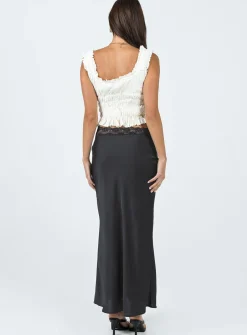 Princess Polly The Charmaine Maxi Skirt  Black Hot