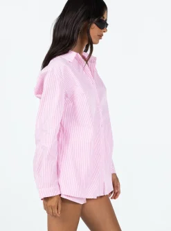 Princess Polly The Chloe Set  Pink Stripe Flash Sale