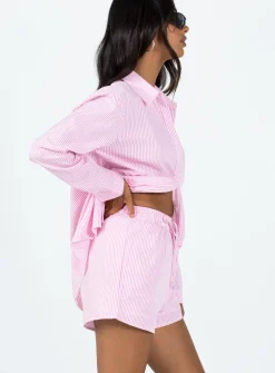 Princess Polly The Chloe Set  Pink Stripe Flash Sale