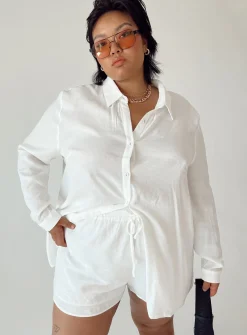 Princess Polly The Chloe Setcurve   White Flash Sale