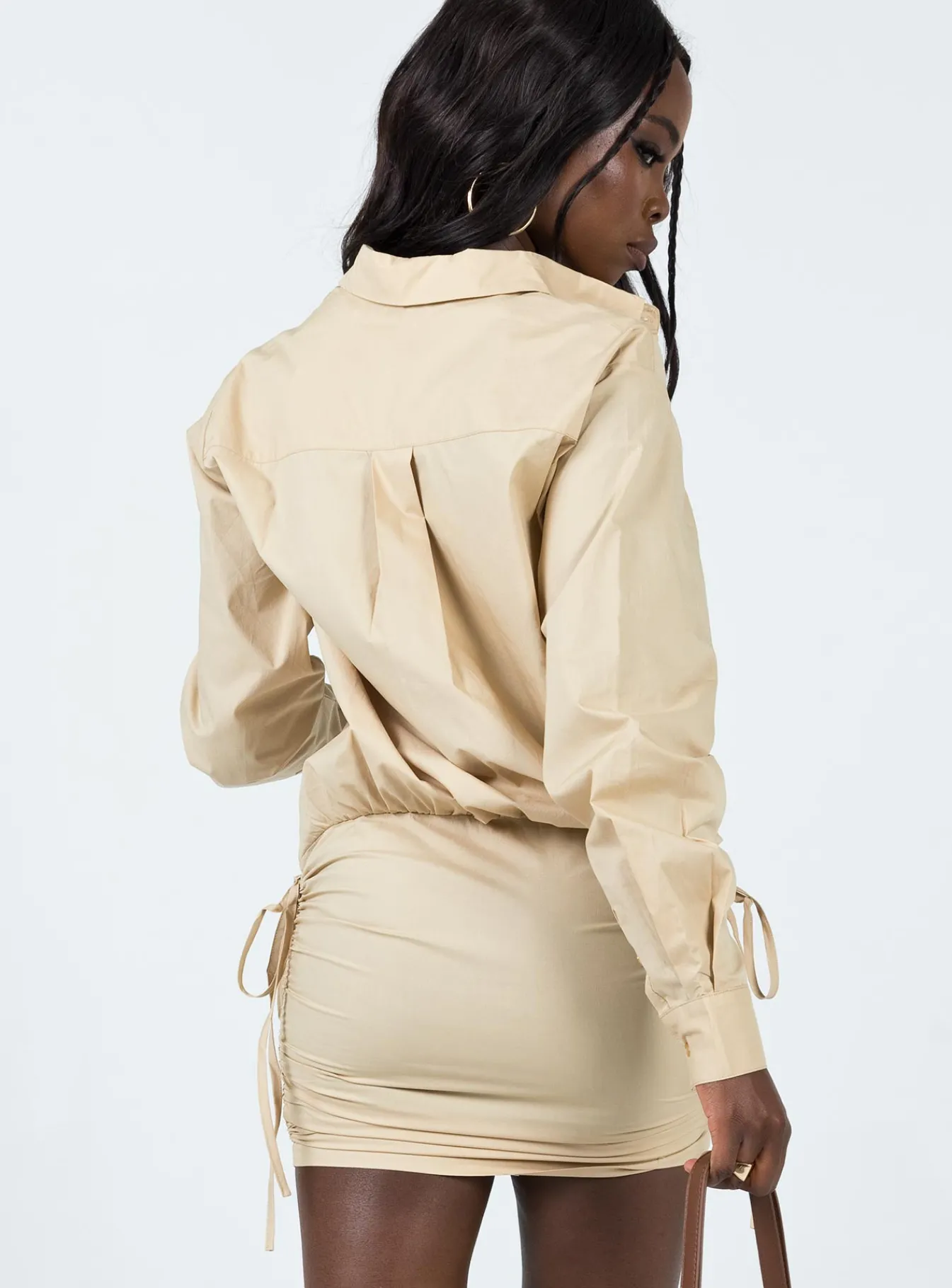 Princess Polly The Cult Mini Dress Camel Beige Fashion