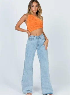 Princess Polly The Goddess Crop Orange Shop