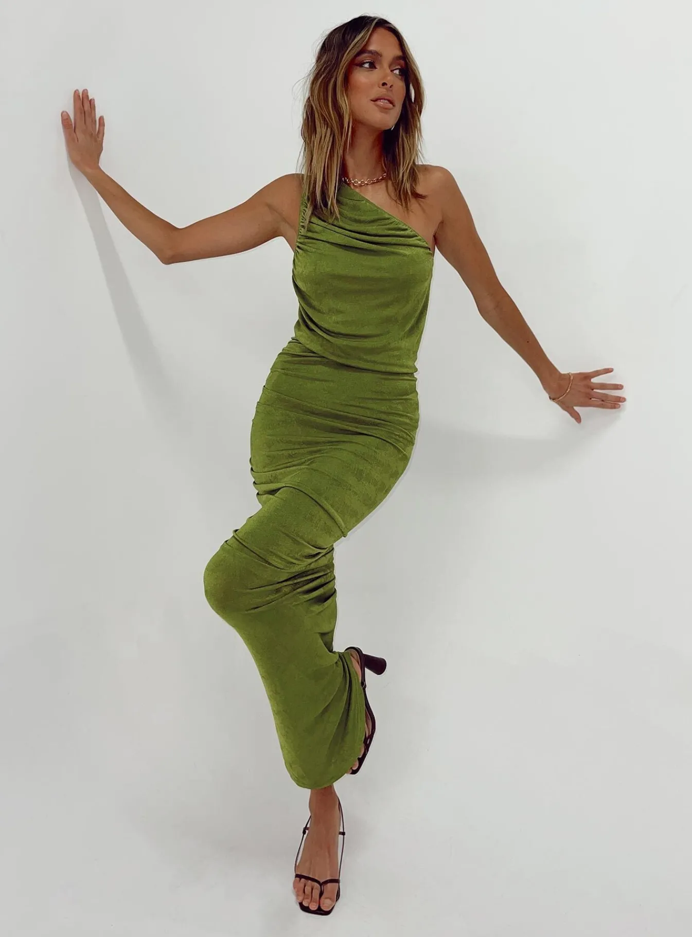 Princess Polly The Goddess Midi Dress Green Fashion