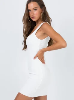 Princess Polly The Gracie Knit Mini Dress  White Online