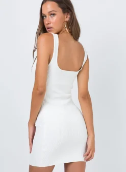Princess Polly The Gracie Knit Mini Dress  White Online