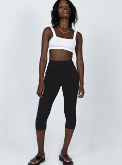 Princess Polly The Highway Capris   Black Cheap