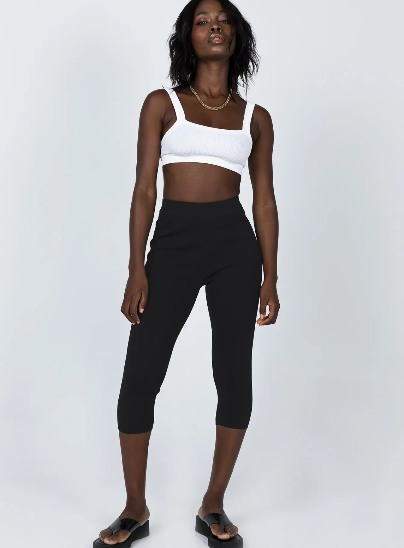 Princess Polly The Highway Capris Black Cheap