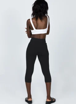 Princess Polly The Highway Capris Black Cheap