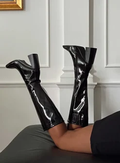 Princess Polly The Jessa Boots  Black Cheap