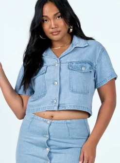 Princess Polly The Justin Jacket  Denim Clearance