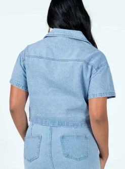 Princess Polly The Justin Jacket  Denim Clearance