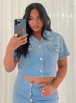 Princess Polly The Justin Jacket  Denim Clearance