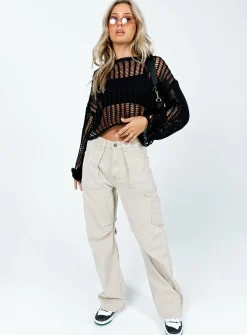 Princess Polly The Kennedy Sweater  Black Discount