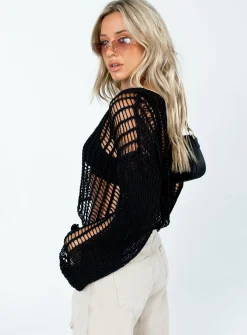 Princess Polly The Kennedy Sweater  Black Discount