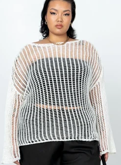 Princess Polly The Kennedy Sweatercurve   White Best Sale