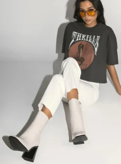 Princess Polly The Kia Boots  White Store