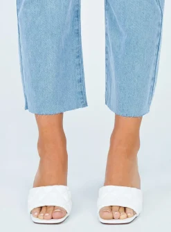 Princess Polly The Leigh Heels  White Sale