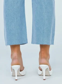 Princess Polly The Leigh Heels  White Sale