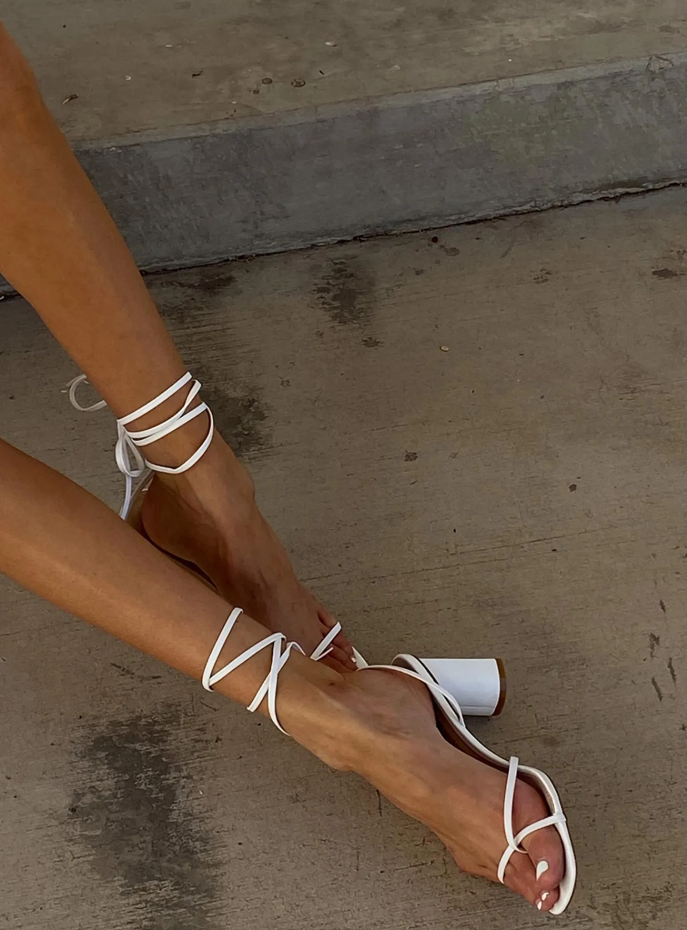 Princess Polly The Lena Heels White Hot