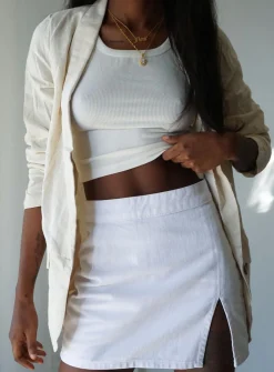 Princess Polly The Lola Mini Skirt White Discount