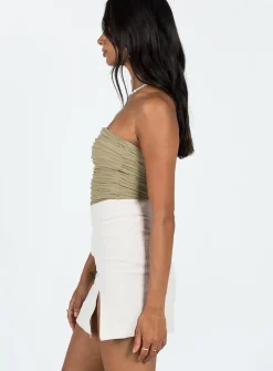 Princess Polly The Lola Mini Skirt Oatmeal Cheap