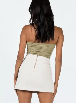 Princess Polly The Lola Mini Skirt Oatmeal Cheap