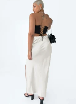 Princess Polly The Lonely Maxi Skirt  Cream Sale