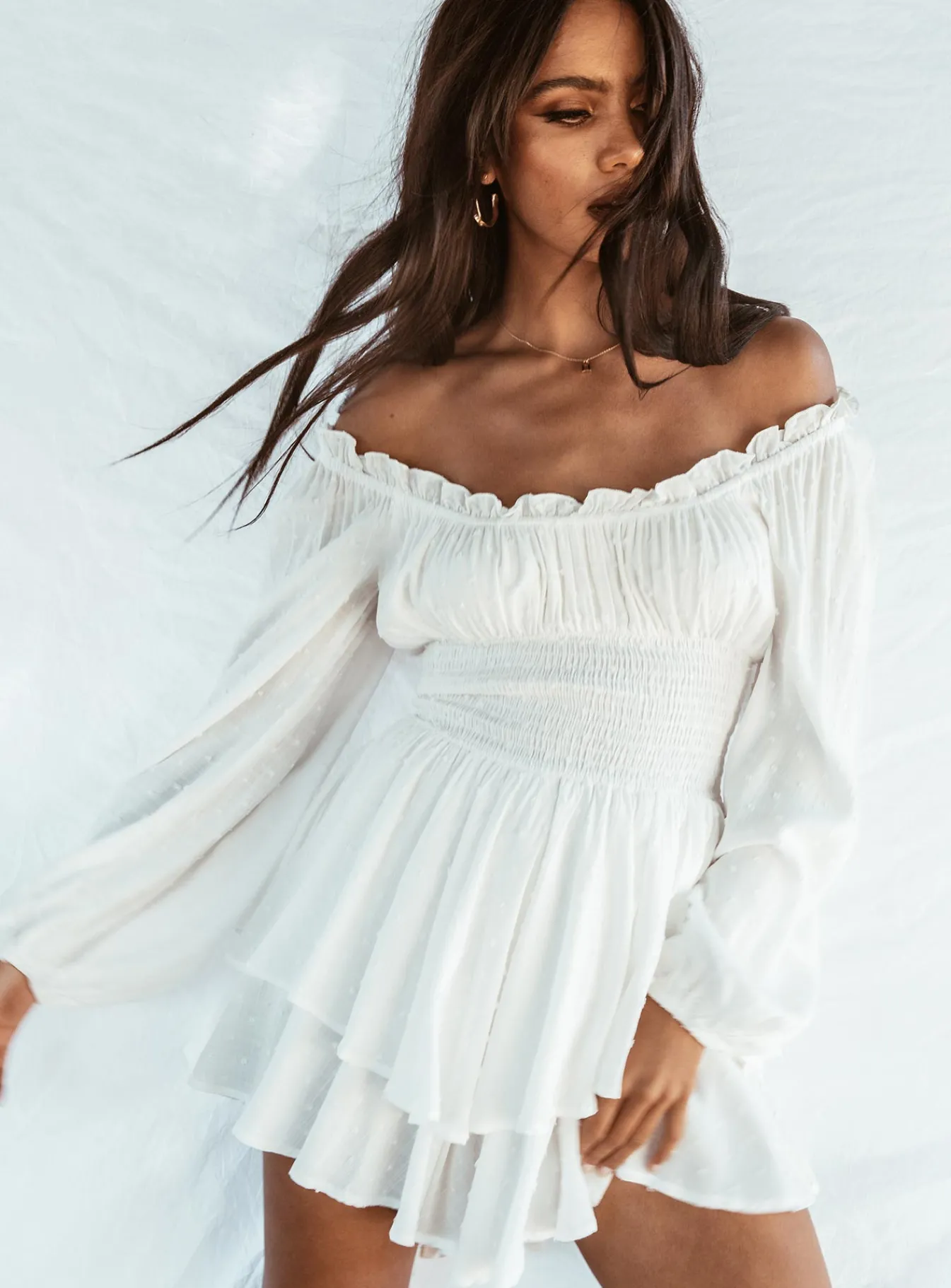Princess Polly The Love Galore Long Sleeve Romper White Best Sale