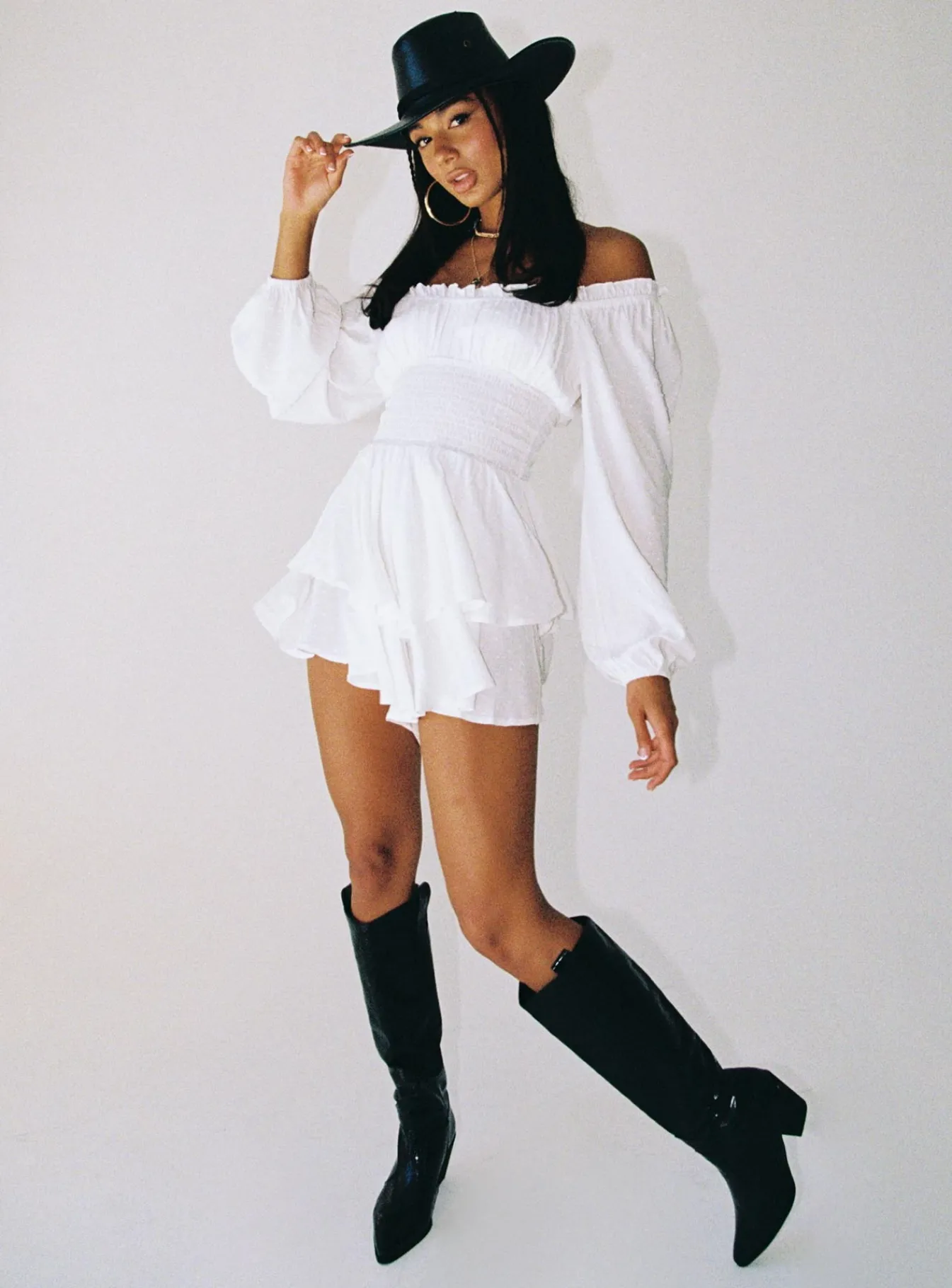 Princess Polly The Love Galore Long Sleeve Romper White Best Sale