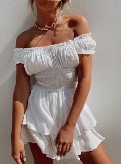 Princess Polly The Love Galore Romper  White Online