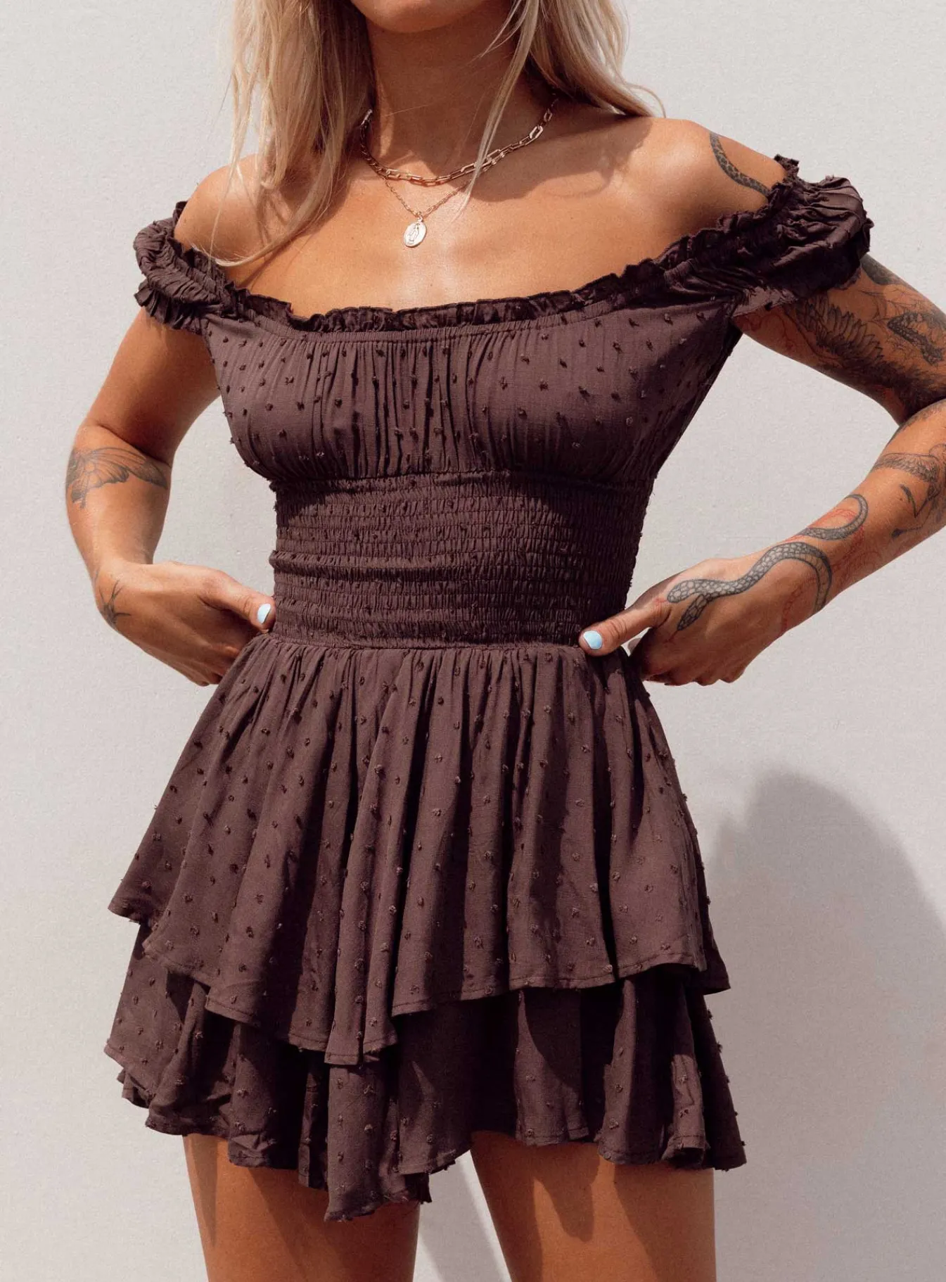 Princess Polly The Love Galore Romper Brown New