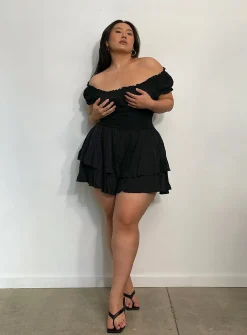 Princess Polly The Love Galore Rompercurve   Black Discount