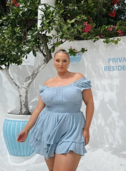 Princess Polly The Love Galore Rompercurve   Blue Best Sale