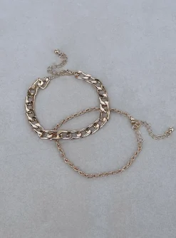 Princess Polly The Lover Bracelet Set   Gold Flash Sale