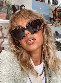 Princess Polly The More You Know Sunglasses  Tort Discount